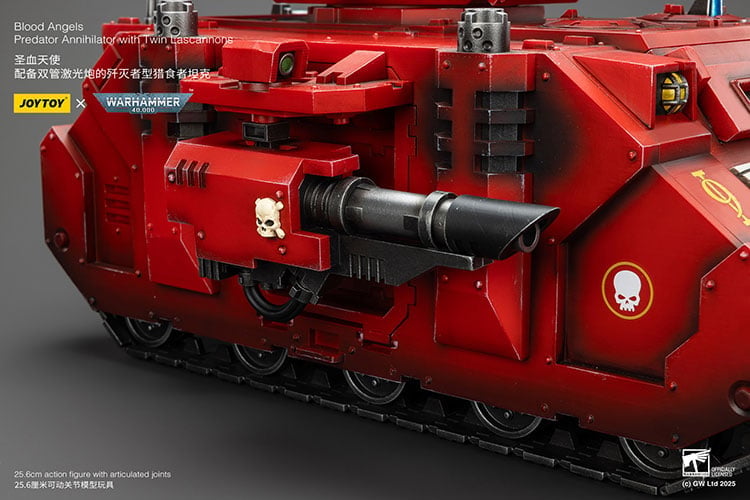 Warhammer 40K Blood Angels Predator Annihilator with Twin Lascannons 1/18 Scale Vehicle Gallery Image 10