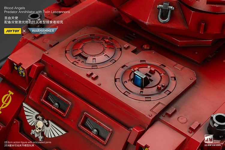 Warhammer 40K Blood Angels Predator Annihilator with Twin Lascannons 1/18 Scale Vehicle Gallery Image 20