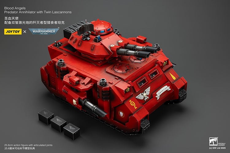 Warhammer 40K Blood Angels Predator Annihilator with Twin Lascannons 1/18 Scale Vehicle Gallery Image 24