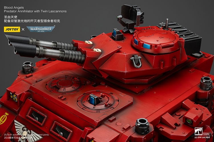 Warhammer 40K Blood Angels Predator Annihilator with Twin Lascannons 1/18 Scale Vehicle Gallery Image 16