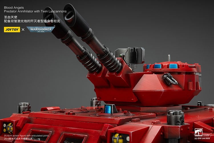 Warhammer 40K Blood Angels Predator Annihilator with Twin Lascannons 1/18 Scale Vehicle Gallery Image 14