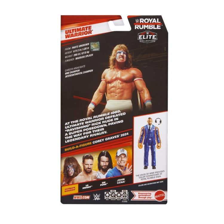 WWE Royal Rumble Elite Collection Ultimate Warrior (Corey Graves BAF) Gallery Image 9