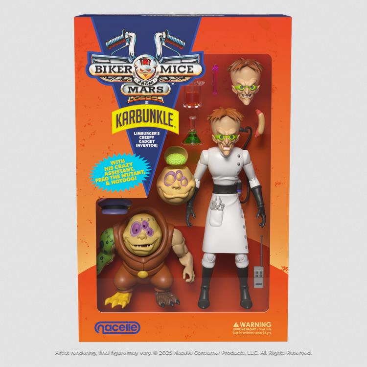 Biker Mice from Mars Dr. Karbunkle with Fred the Mutant Action Figure Gallery Image 5