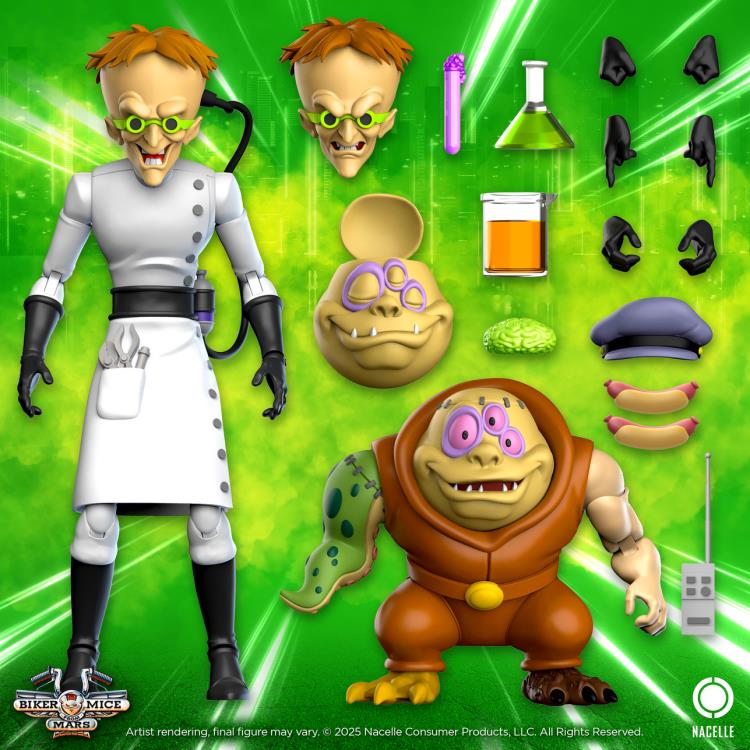 Biker Mice from Mars Dr. Karbunkle with Fred the Mutant Action Figure Gallery Image 4
