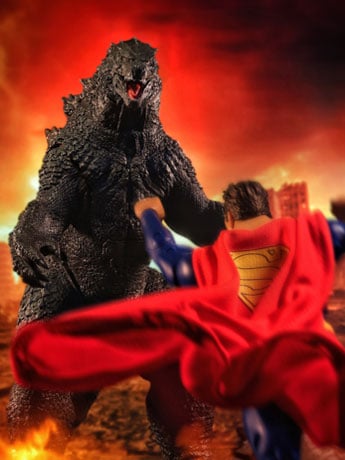 Justice League vs. Godzilla vs. Kong DC Multiverse Superman vs. Godzilla Action Figure Two-Pack Gallery Image 2