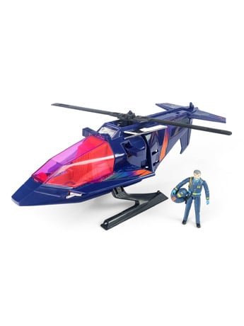M.A.S.K. High Tech Helicopter Vehicle with Miles “Wolf” Mayhem Action Figure Gallery Image 2