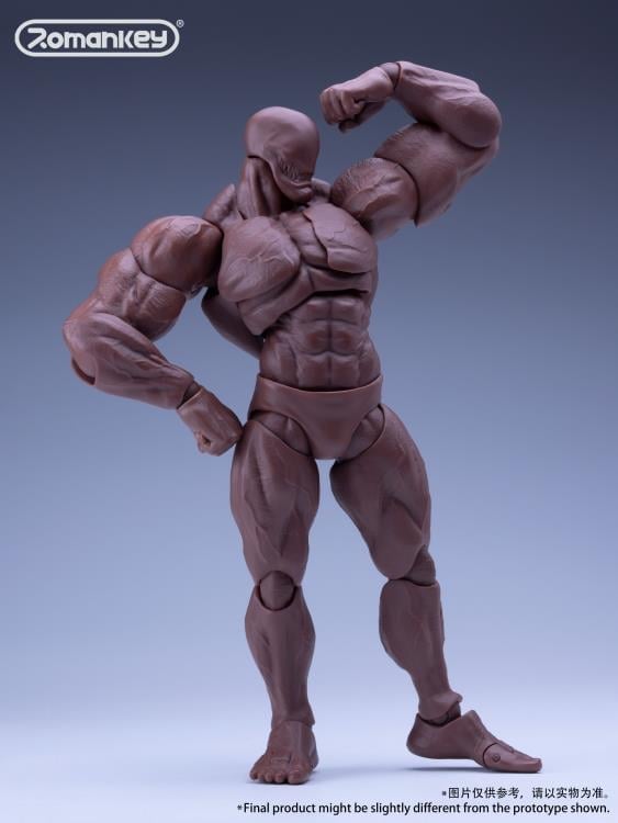 Big Guy Male Body (Dark) 1/12 Scale Action Figure Gallery Image 3