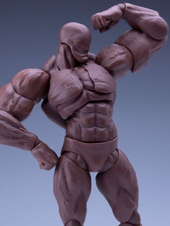 Big Guy Male Body (Dark) 1/12 Scale Action Figure Gallery Image 2