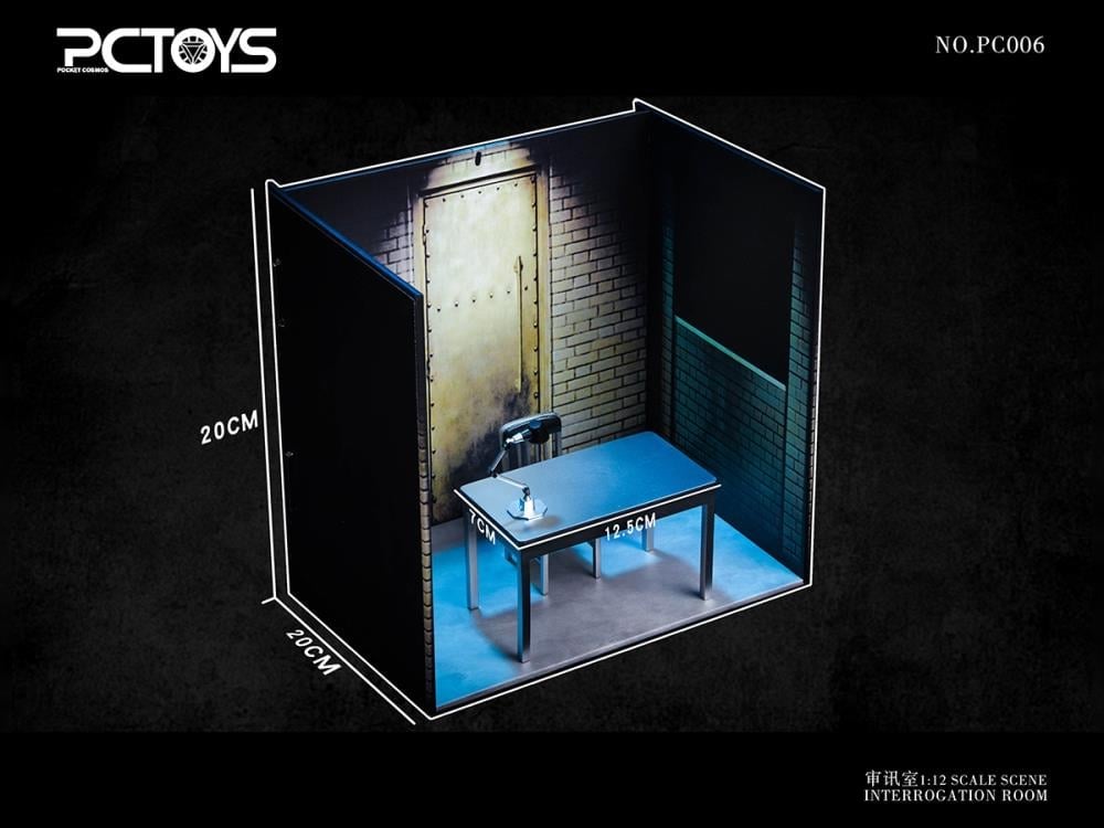 Interrogation Scene Table & Chair 1/12 Scale Accessory Set Gallery Image 5