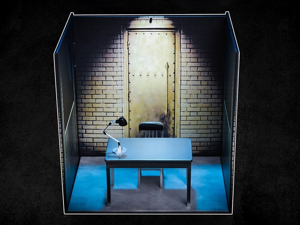 Interrogation Scene Table & Chair 1/12 Scale Accessory Set Gallery Image 1