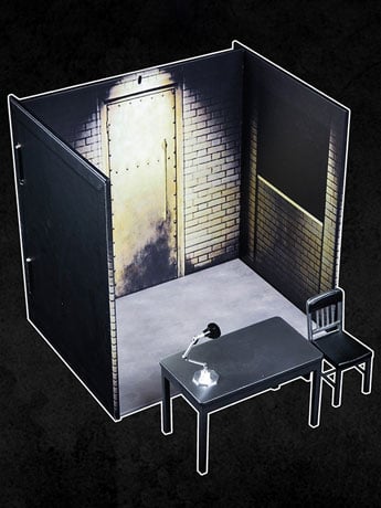 Interrogation Scene Table & Chair 1/12 Scale Accessory Set Gallery Image 2