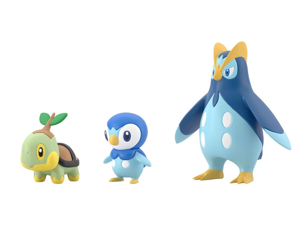 Pokemon Scale World Sinnoh Region Turtwig, Piplup and Prinplup Three-Pack Gallery Image 1