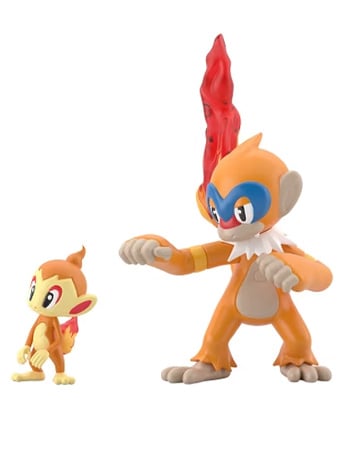 Pokemon Scale World Sinnoh Region Chimchar and Monferno Two-Pack Gallery Image 2