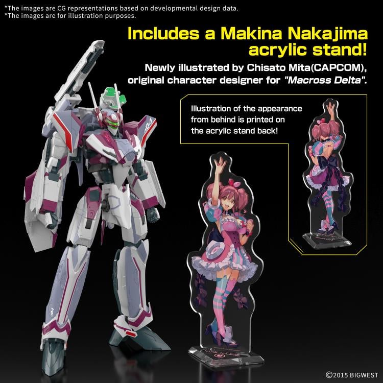 Macross Delta HG VF-31C Siegfried (Mirage Farina Jenius) 1/100 Scale Deluxe Model Kit Set Gallery Image 4