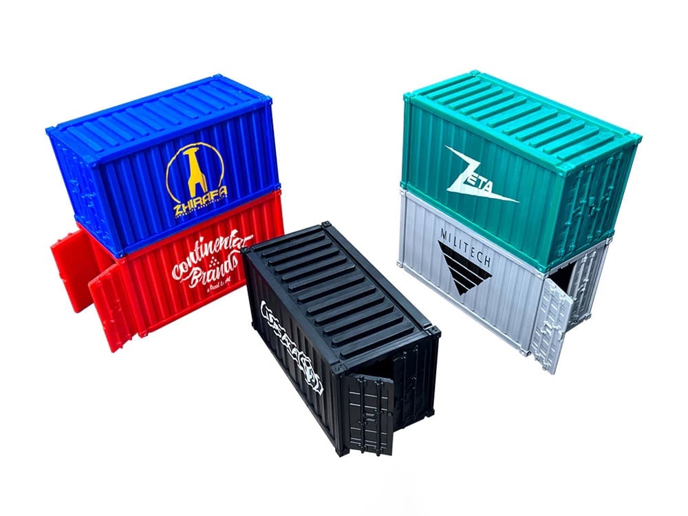 Cyberpunk RED: Combat Zone Cargo Containers Special Edition Game-Ready Tabletop Scenery Set Gallery Image 1