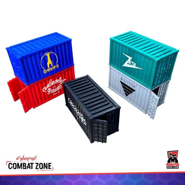 Cyberpunk RED: Combat Zone Cargo Containers Special Edition Game-Ready Tabletop Scenery Set Gallery Image 3