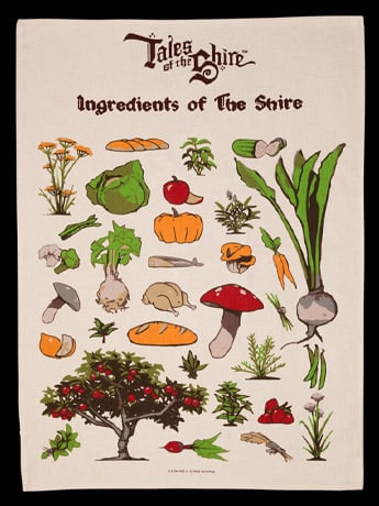 Tales of the Shire: A Lord of the Rings Game Ingredients of the Shire Tea Towel Gallery Image 2