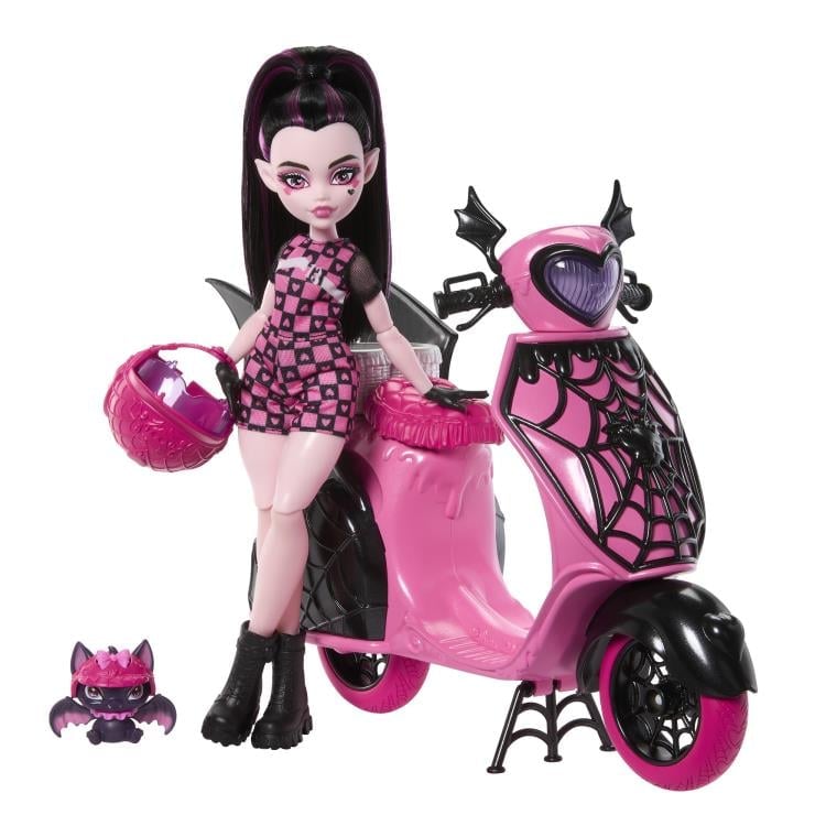 Monster High Draculaura & Count Fabulous Vamptastic Scooter Set Gallery Image 3