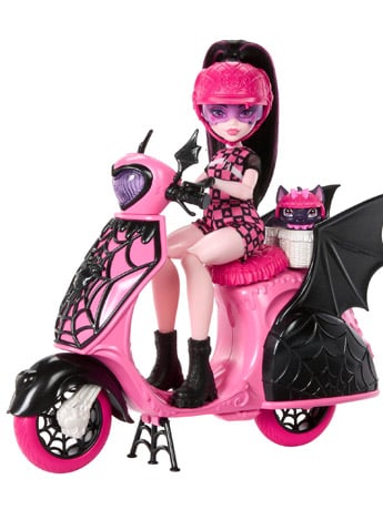Image of Monster High Draculaura & Count Fabulous Vamptastic Scooter Set
