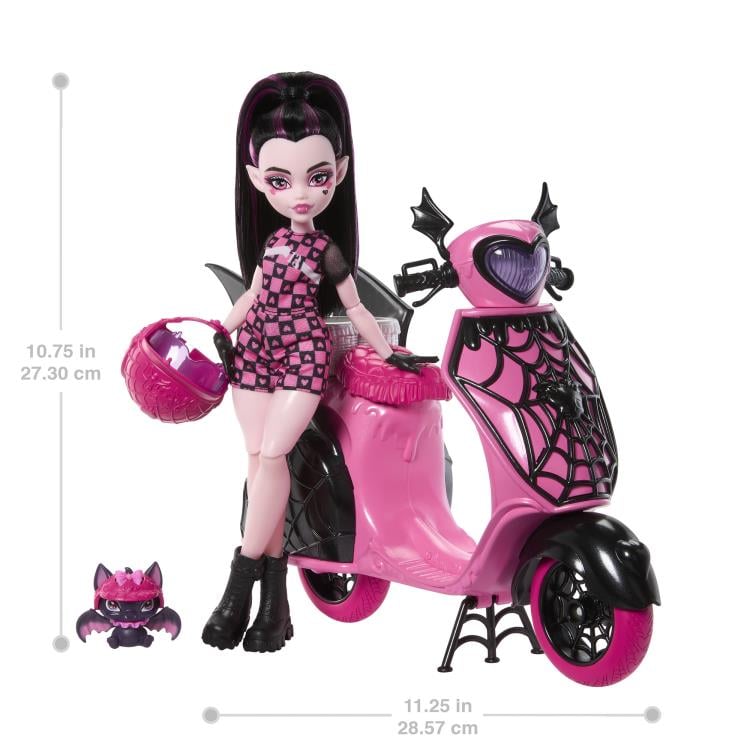 Monster High Draculaura & Count Fabulous Vamptastic Scooter Set Gallery Image 7