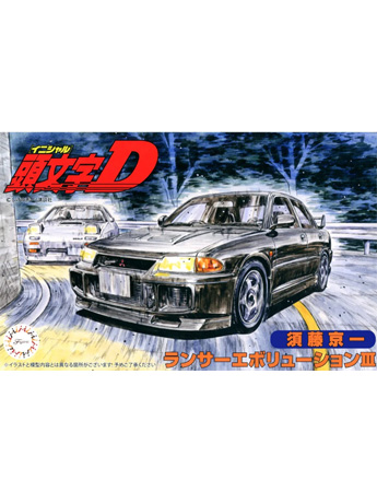 Initial D Lancer Evolution III Kyoichi Sudo 1/24 Scale Model Kit Gallery Image 2