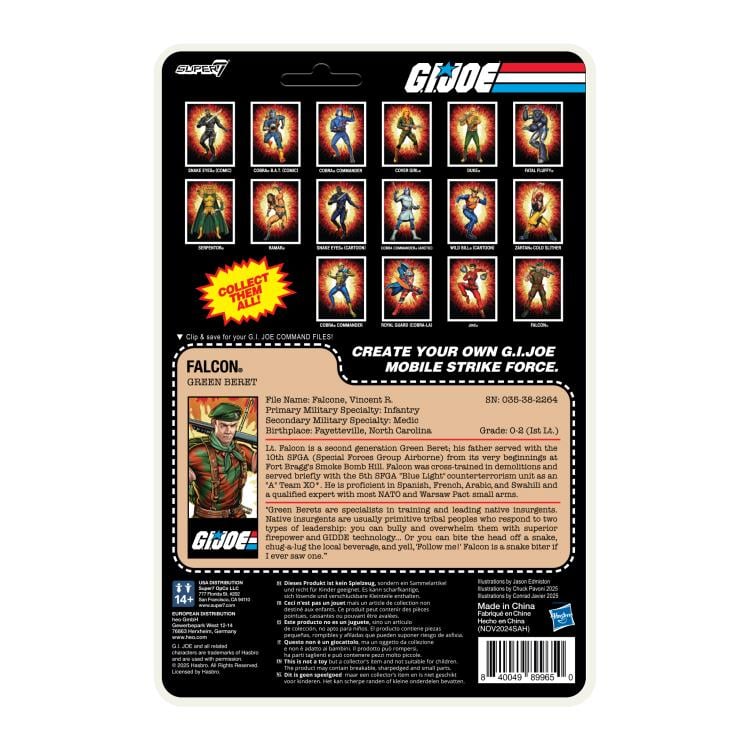 G.I. Joe: The Movie ReAction+ Lt. Falcon (Green Beret) Action Figure Gallery Image 5