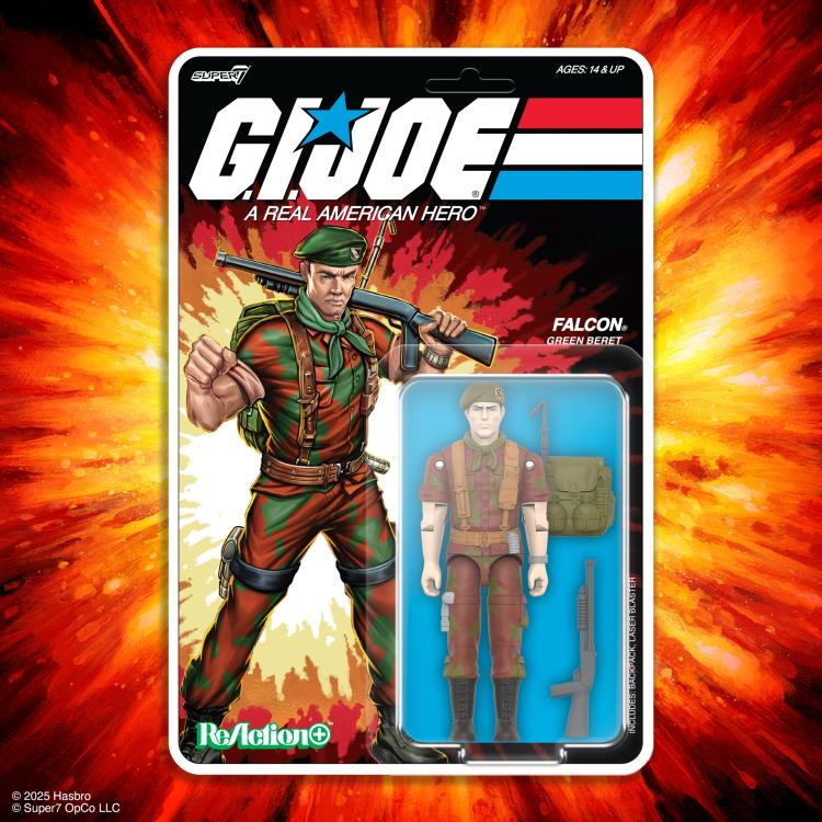 G.I. Joe: The Movie ReAction+ Lt. Falcon (Green Beret) Action Figure Gallery Image 4