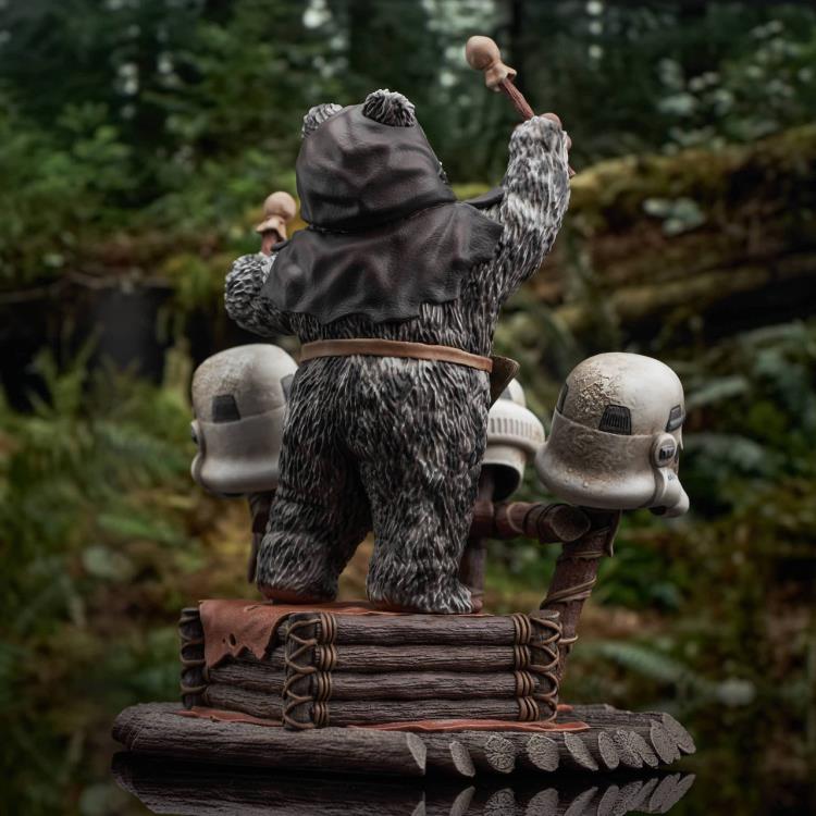 Star Wars: Return of the Jedi Milestones Ewok Drummer 1/6 Scale Exclusive Limited Edition Statue Gallery Image 5