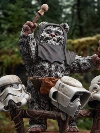Star Wars: Return of the Jedi Milestones Ewok Drummer 1/6 Scale Exclusive Limited Edition Statue Gallery Image 2