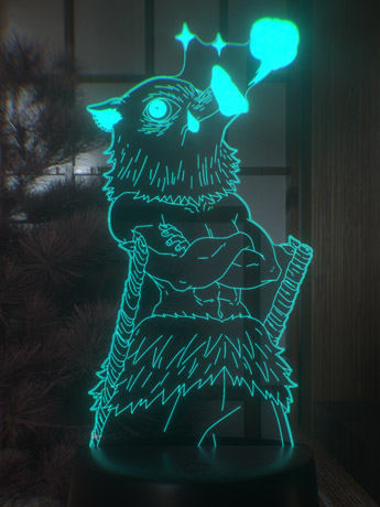 Demon Slayer: Kimetsu no Yaiba Inosuke Hashibira Otaku Lamp Gallery Image 2