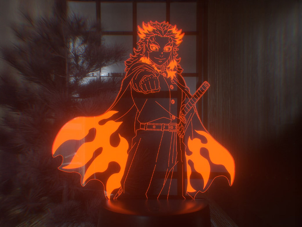 Demon Slayer: Kimetsu no Yaiba Rengoku Kyojuro Otaku Lamp Gallery Image 1