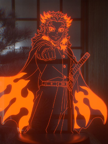 Demon Slayer: Kimetsu no Yaiba Rengoku Kyojuro Otaku Lamp Gallery Image 2