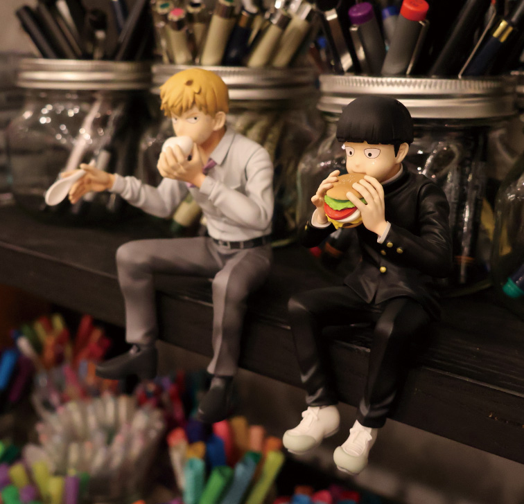 Mob Psycho 100 x Bunbougu Cafe 2022 Shigeo Kageyama & Ekubo Figure Gallery Image 12