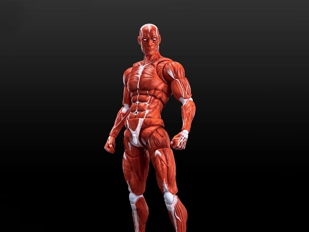 Human Muscle Man (Red Ver.) 1/12 Scale Action Figure Gallery Image 1