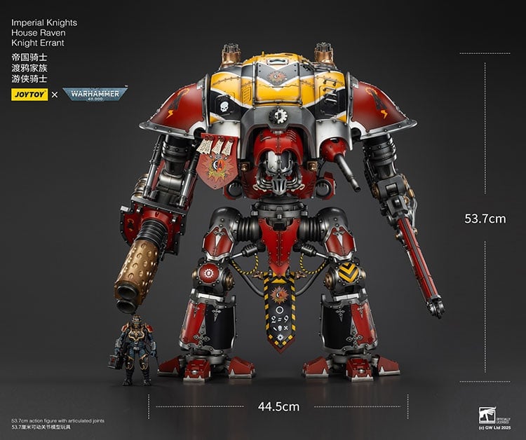 Warhammer 40K Imperial Knights House Raven Knight Errant 1/18 Scale Action Figure Gallery Image 23