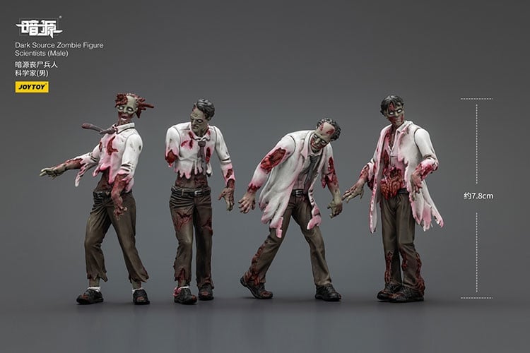 Dark Source Zombie Scientists (Male) 1/25 Scale Figure Set