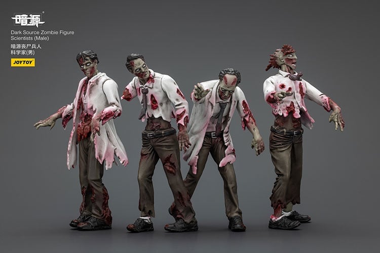 Zombie フィギュア　3体セット Amazon.com: JOYTOY 1/18 Action Figures Dark Source Zombie Figure