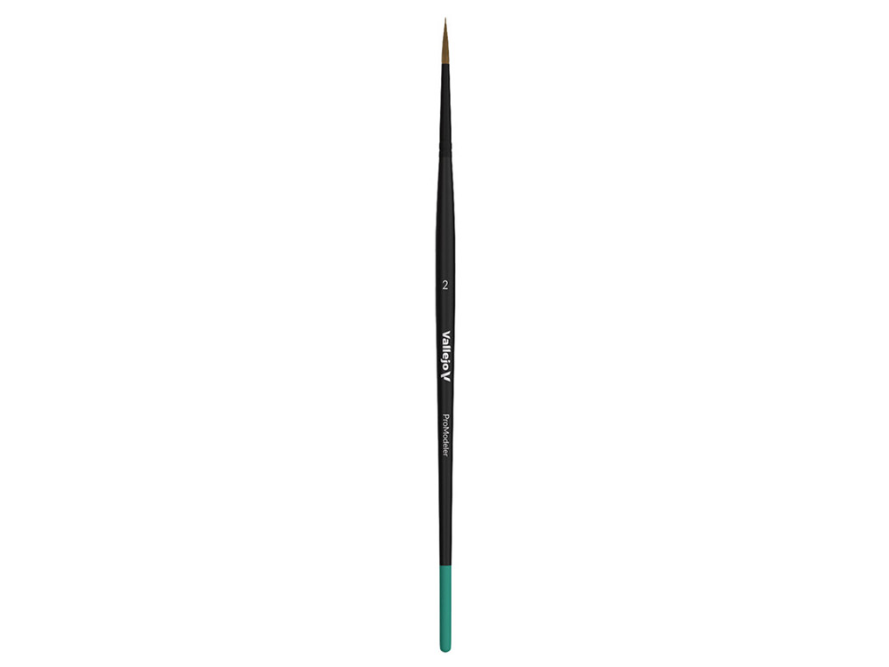 Vallejo Natural Hair Round No.2 Pro Modeler Brush Gallery Image 1
