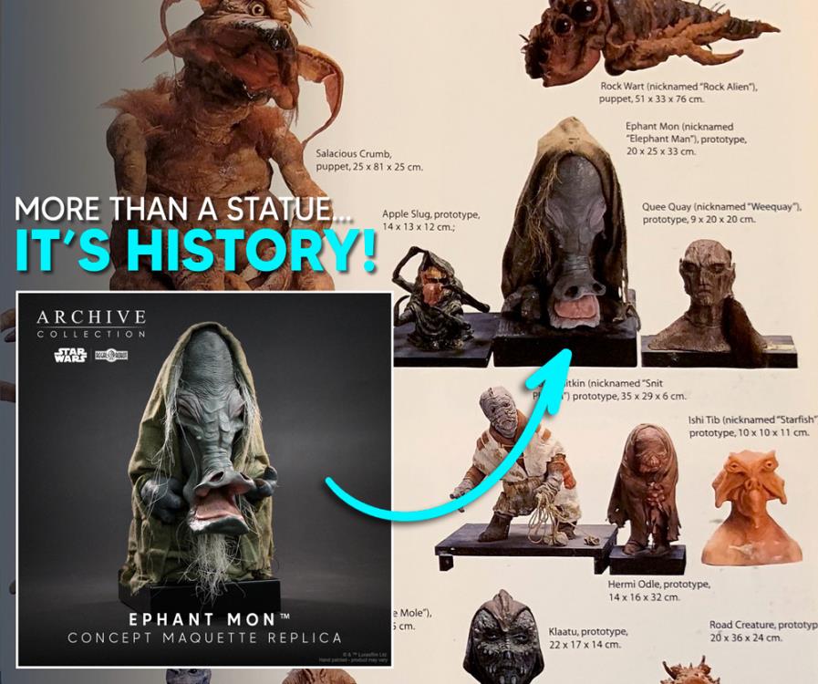 Star Wars: Return of the Jedi Archive Collection Ephant Mon (Signature Edition) Limited Edition Concept Maquette Replica Gallery Image 10