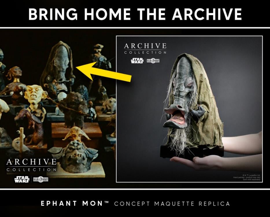 Star Wars: Return of the Jedi Archive Collection Ephant Mon (Signature Edition) Limited Edition Concept Maquette Replica Gallery Image 11