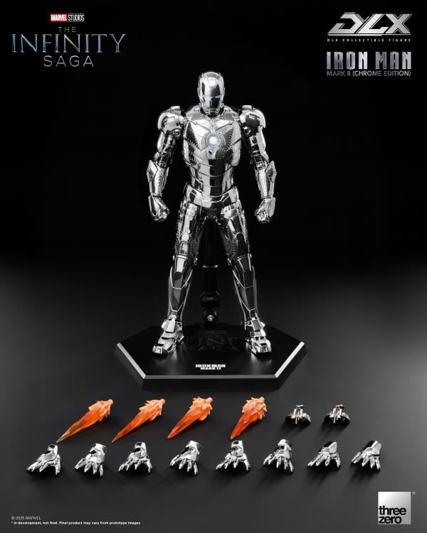 Marvel: The Infinity Saga DLX Iron Man Mark 2 (Chrome Edition) 1/12 Scale Action Figure Gallery Image 12