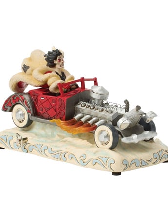 101 Dalmatians Disney Traditions Cruella Car Scene Musical Wind-Up Figurine (Jim Shore) Gallery Image 2