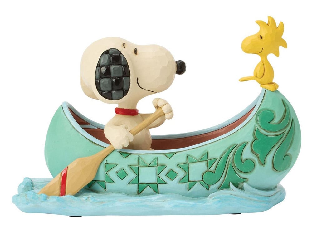 Peanuts Snoopy and Woodstock in Canoe Figurine (Jim Shore) Gallery Image 1