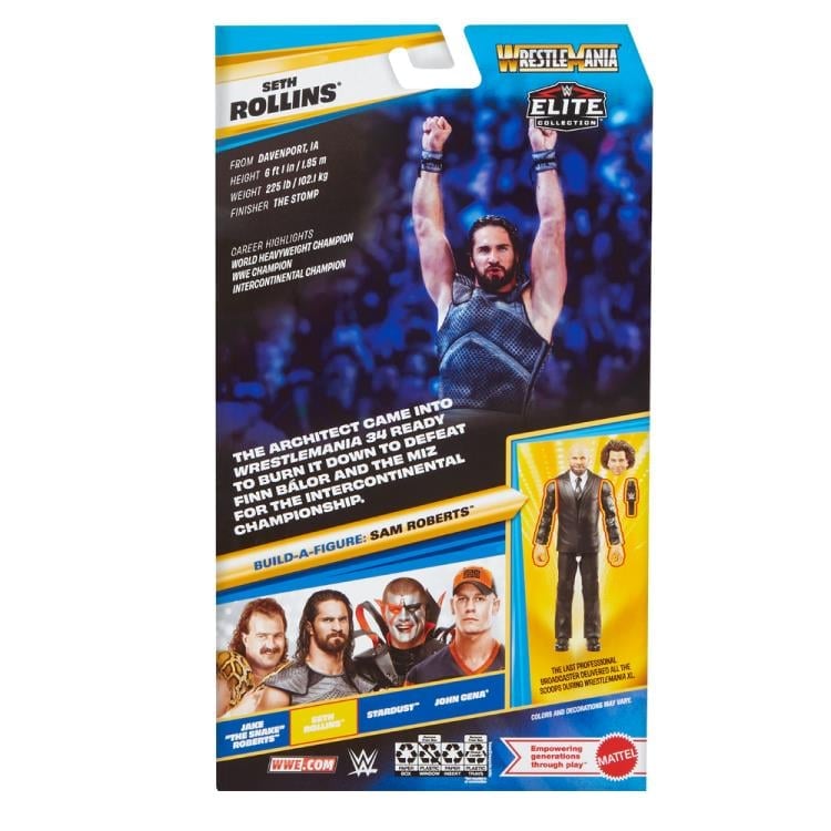 WWE WrestleMania Elite Collection Seth Rollins (Sam Roberts BAF) Gallery Image 9