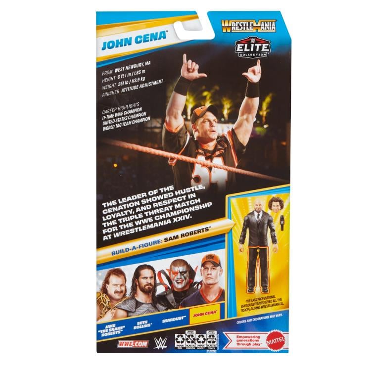 WWE WrestleMania Elite Collection John Cena (Sam Roberts BAF) Gallery Image 9