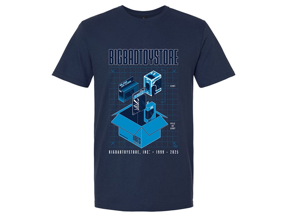 BigBadToyStore Pile of Loot Blueprint T-Shirt Gallery Image 1