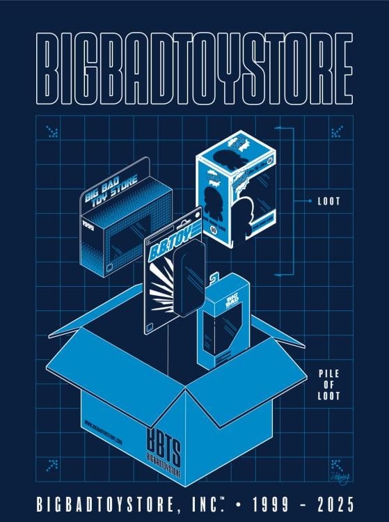 BigBadToyStore Pile of Loot Blueprint T-Shirt Gallery Image 5