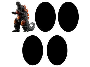 Godzilla Shingeki Daizen New Visitor Box of 8 Random Figures