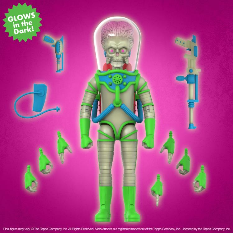 Mars Attacks ULTIMATES! Martian (The Invasion Begins Glow-in-the-Dark) Action Figure Gallery Image 6