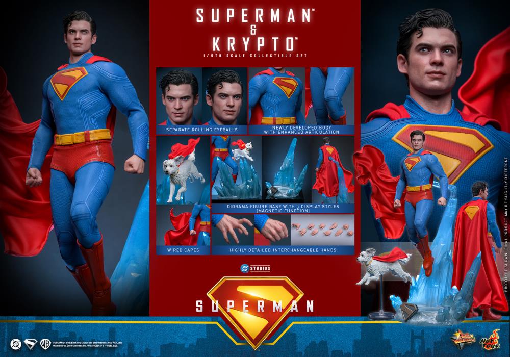 Superman (2025) MMS812 Superman & Krypto 1/6th Scale Collectible Figure Set Gallery Image 23